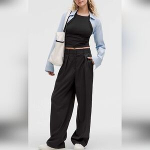 lululemon athletica Black Wide-Leg Trousers